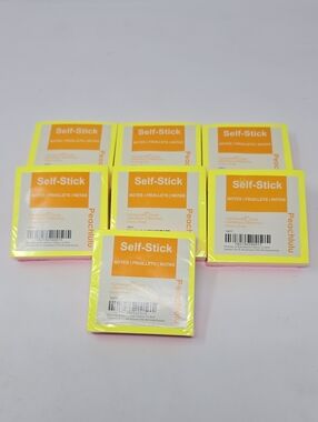 Self- Stick Post-it  Notes 2Pack Lot of 7  Yellow and pink New